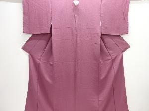 未使用品　のり散らし模様織り出し一つ紋色無地着物